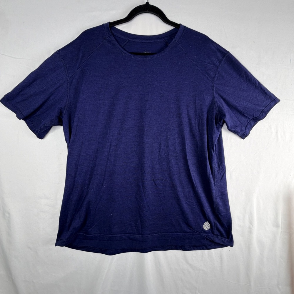 Stio T-Shirt Mens Large Navy Blue Short Sleeve Raglan Active Performance Top